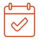 Clean minimalist icon showing fast online pickup scheduling interface