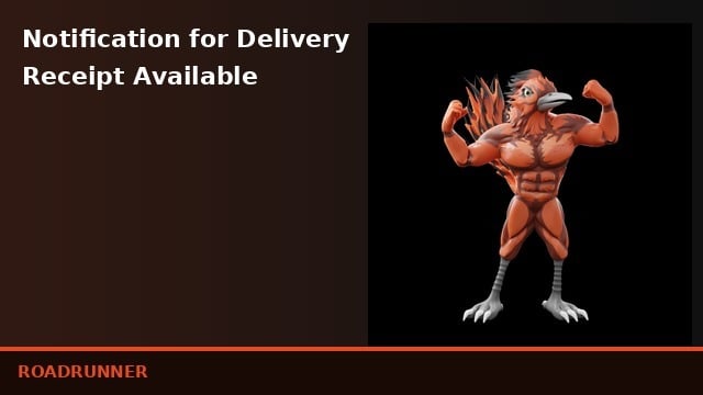 Notification for Delivery Receipt Available